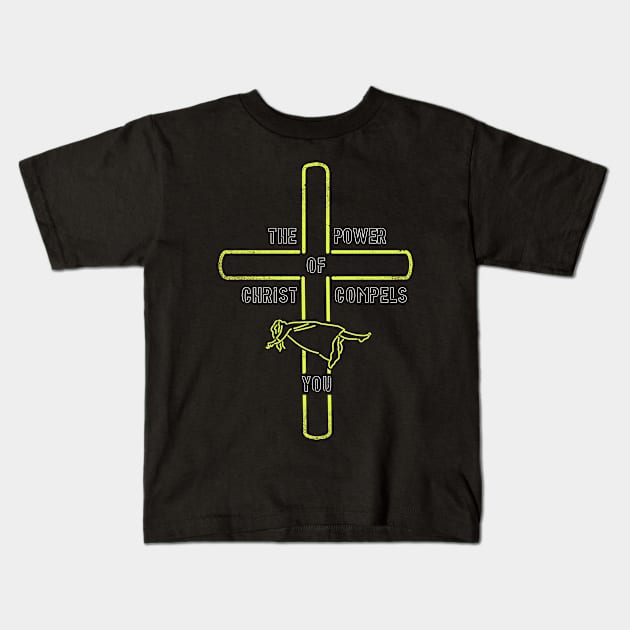 Power of Christ Kids T-Shirt by technofaze